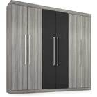 Guarda-roupa Gramado 6 Portas - Poliman - Gris Amadeirado / P