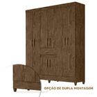 Guarda Roupa Grande 8 Portas 1 Gaveta Castanho Wood Plínio Sh