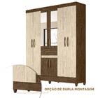 Guarda Roupa Grande 8 Portas 1 Gaveta Com Espelho Castanho Av