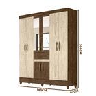 Guarda Roupa Grande 8 Portas 1 Gaveta Com Espelho Castanho Av