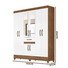 Guarda Roupa Grande 8 Portas 1 Gaveta Com Espelho Naturale Br