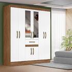 Guarda Roupa Grande 8 Portas 1 Gaveta Com Espelho Naturale Br