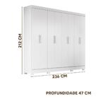 Guarda Roupa Grande 8 Portas 4 Gavetas 236m Branco Svend Shop