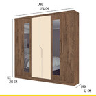 Guarda Roupa Grande Com Espelho 236 Cm 6 Portas 4 Gavetas Chi