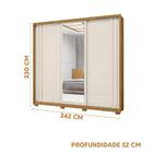 Guarda Roupa Grande Com Espelho Freijó Off White Gildor Shop