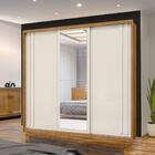 Guarda Roupa Grande Com Espelho Freijó Off White Gildor Shop