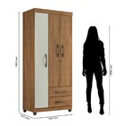 Guarda Roupa Grécia 3 Portas E 2 Gavetas Com Chave L01 - Amar