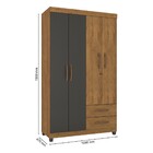 Guarda Roupa Grécia 4 Portas E 2 Gavetas Com Chave L01 - Amar