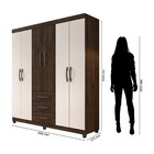 Guarda Roupa Grécia 6 Portas E 3 Gavetas Com Chave L01 - Amar