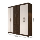 Guarda Roupa Grécia 6 Portas E 3 Gavetas Com Chave L01 - Doce