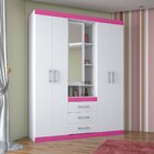 Guarda-roupa Havana 5 Portas 3 Gavetas Com Espelho Mais Cômod