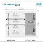 Guarda-roupa Havana Master 8 Portas 6 Gavetas Mais Cômoda 1 P