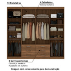 Guarda Roupa Havana Master Com 8 Portas E 6 Gavetas - Carvalh