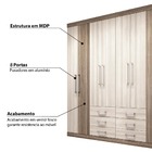 Guarda Roupa Havana Master Com 8 Portas E 6 Gavetas - Carvalh