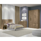 Guarda Roupa Havana Plus Com 4 Portas Pés E Espelho Marrom