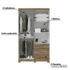 Guarda Roupa Havana Plus Com 4 Portas Pés E Espelho Marrom