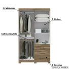 Guarda Roupa Havana Plus Com 4 Portas Pés E Espelho Marrom