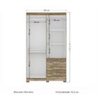 Guarda Roupa Havana Plus Com 4 Portas Pés E Espelho Marrom