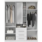 Guarda Roupa Havana Star 5.3 Com Espelho - 4 Portas, 3 Gaveta