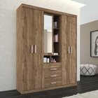 Guarda Roupa Havana Star 5.3 Com Espelho - 4 Portas, 3 Gaveta