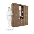 Guarda Roupa Havana Star 5.3 Com Espelho - 4 Portas, 3 Gaveta