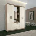 Guarda Roupa Havana Star 5.3 Com Espelho - 4 Portas, 3 Gaveta