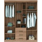 Guarda Roupa Havana Star 5.3 Com Espelho - 4 Portas, 3 Gaveta