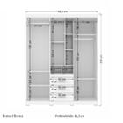 Guarda Roupa Havana Star C/5 Portas/pés E Espelho - Branco