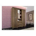 Guarda Roupa Havana Star C/5 Portas Pés E Espelho Castanho