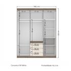 Guarda Roupa Havana Star C/6 Portas E Espelho Castanho