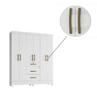 Guarda Roupa Hefesto 6 Portas Sem Espelho Branco Bnn Decor
