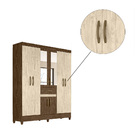 Guarda Roupa Hefesto 8 Portas Castanho Wood Avelã Bnn Decor