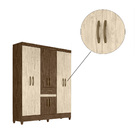 Guarda Roupa Hefesto 8 Portas Sem Espelho Castanho Wood Avelã