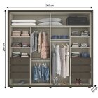 Guarda Roupa Henn 2 Portas De Correr 6 Gavetas Scandal Com Es