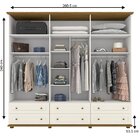 Guarda Roupa Henn 6 Portas 6 Gavetas Atacama Com Espelho