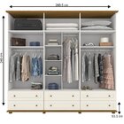 Guarda Roupa Henn 6 Portas 6 Gavetas Atacama Com Espelho