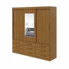 Guarda Roupa Hércules 3 Portas Com 1 Espelho 9 Gavetas Lopas