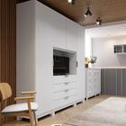 Guarda Roupa Home Office Com 4 Portas 3 Gavetas E Escrivaninh