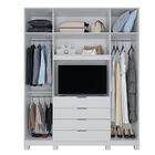 Guarda Roupa Home Office Com 4 Portas 3 Gavetas E Escrivaninh