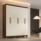 Guarda-roupa Ibiza 6 Portas 2 Gavetas Imbuia/off White