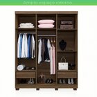 Guarda-roupa Ibiza 6 Portas 2 Gavetas Imbuia/off White