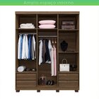 Guarda-roupa Ibiza 6 Portas 4 Gavetas Imbuia