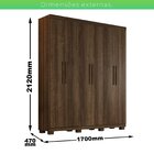 Guarda-roupa Ibiza 6 Portas 4 Gavetas Imbuia