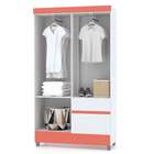 Guarda Roupa Ideal 4 Portas Branco/rosa - Branco - Vila Rica