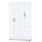Guarda Roupa Ideal 4 Portas Branco/rosa - Branco - Vila Rica
