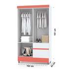 Guarda Roupa Ideal 4 Portas Branco/rosa - Branco - Vila Rica