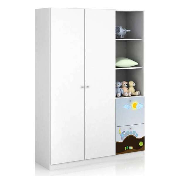 Guarda Roupa If343 2 Portas Azul - Kappesberg