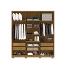 Guarda-roupa Igaratá 6 Portas 4 Gavetas Nature/alasca - Pnr M