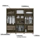 Guarda-roupa Imaginare 6 Portas Com Espelho E Pés Santos Andi
