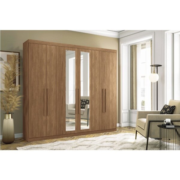 Guarda-roupa Imaginare New 06 Portas Com Espelho Jatobá